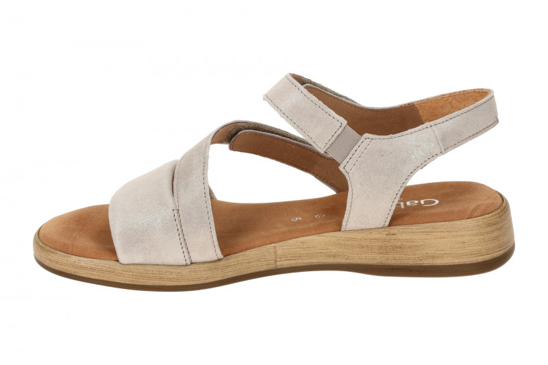 Gabor Rhodos Sandale grau metallic Velour 62.733.14