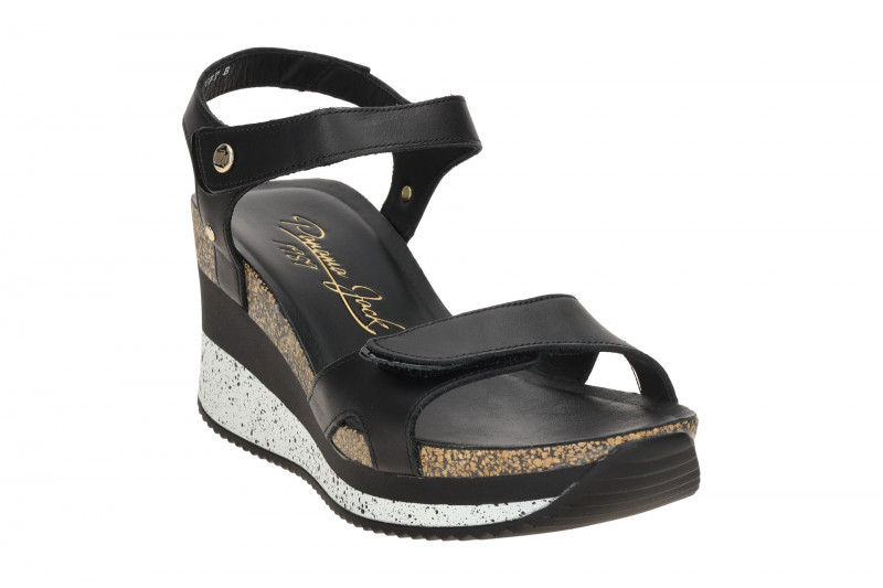 Panama Jack Nica Sport B10 Keil Sandale schwarz Napa