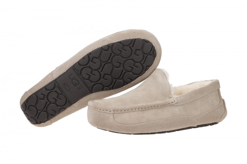 UGG ASCOT Mokassin Schuhe grau Velour 1101110