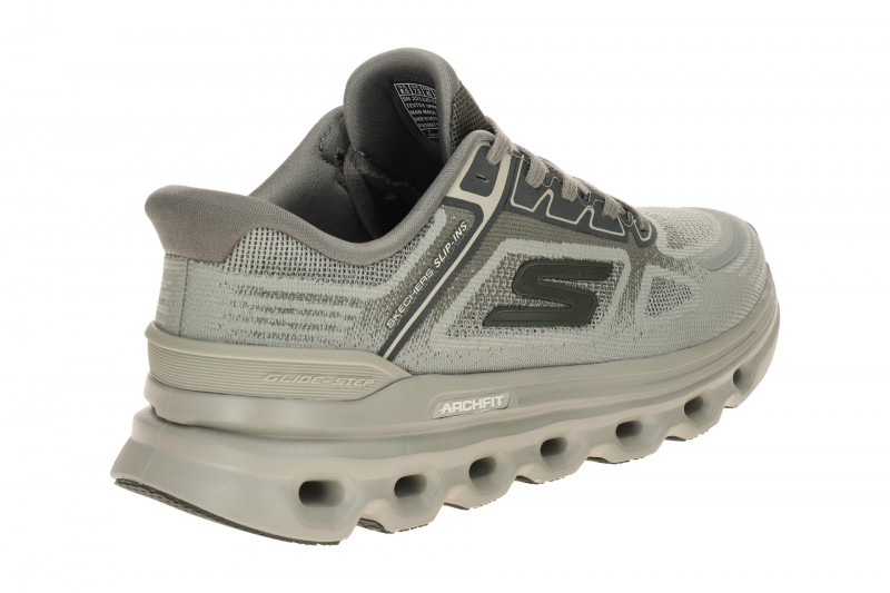 Skechers Go Run Gliede Schuhe olive grün grau Sport Slip-Ins 221120
