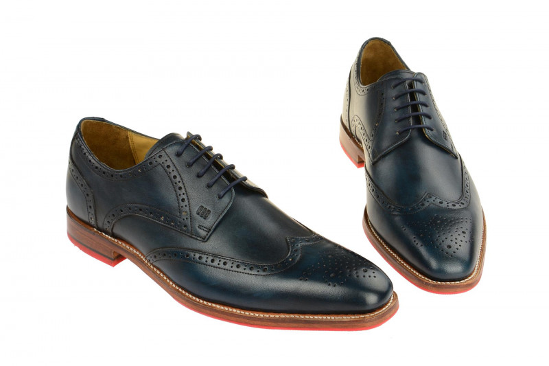Gordon & Bros Milan Schuhe blau Rahmengenäht 4371-I