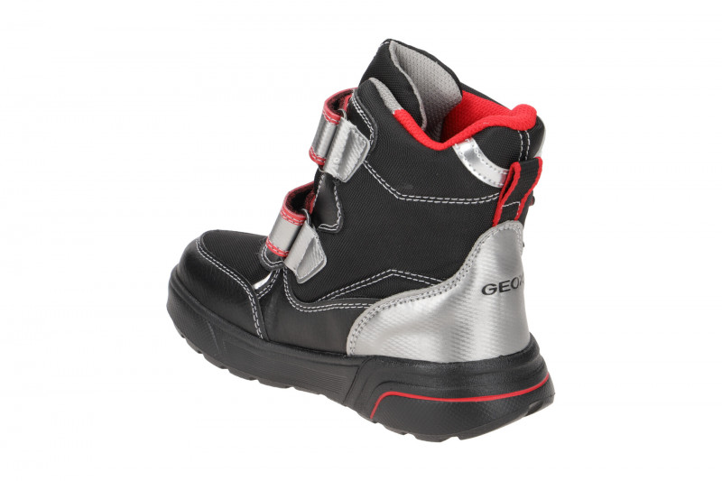 Geox Sveggen Kinder Stiefel schwarz rot Warmfutter J267UC