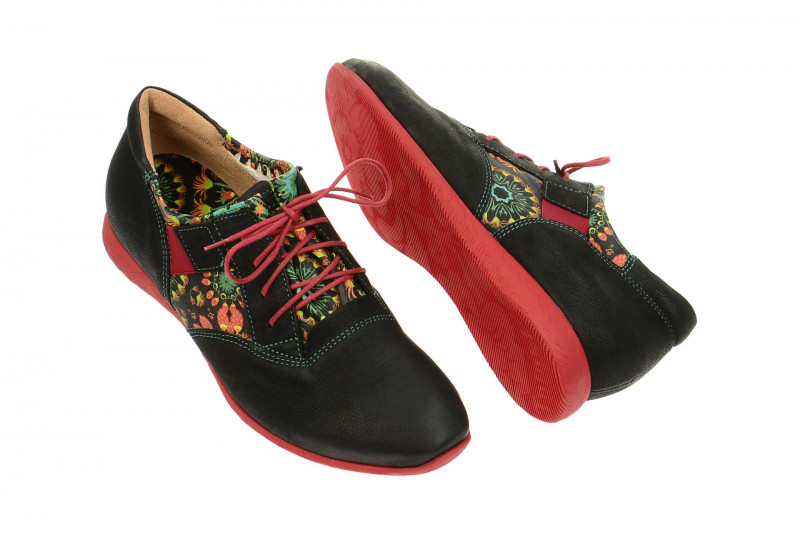 Think Aloa Schuhe schwarz rot Sneakers 5-85094-03