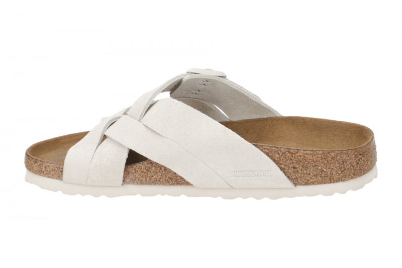 Birkenstock Lugano Pantolette antique weiß Schmal 1024560