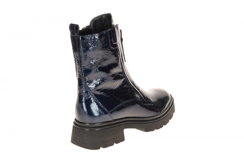 Gabor Fashion Stiefel Boots blau Lack Front-Zip 71.854.96