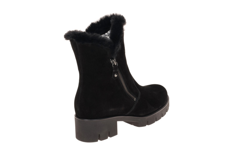 Gabor Stiefelette schwarz Fellkragen 8018.04.001