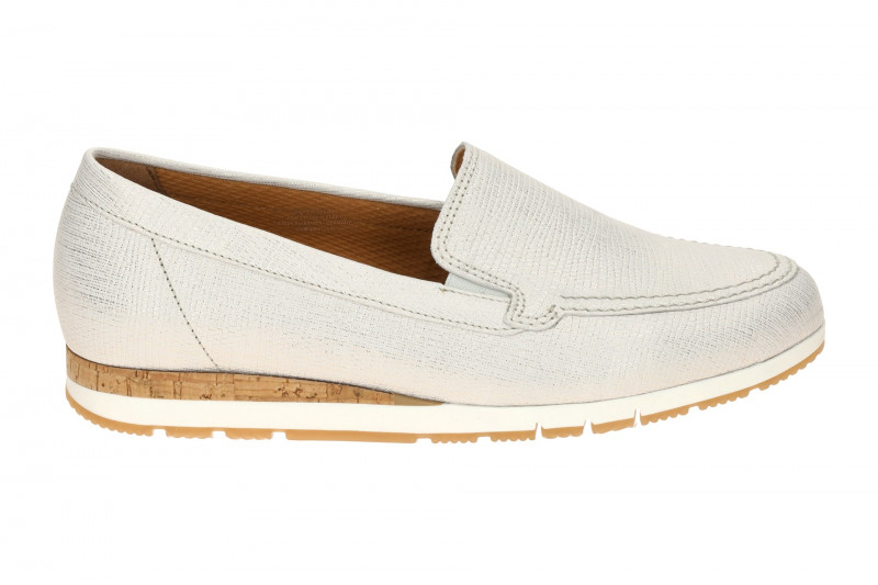 Gabor Slipper Schuhe hellgrau metallic 82.414.80
