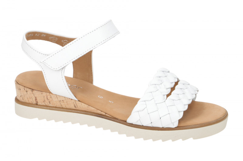 Gabor comfort Sandale weiß Nappa geflochten 82.759.50