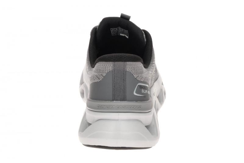 Skechers Glide Step Schuhe grau silber Herren Slip-Ins 233023