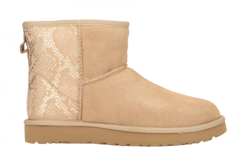 UGG Stiefel braun gold Classic Mini Metallic Snake