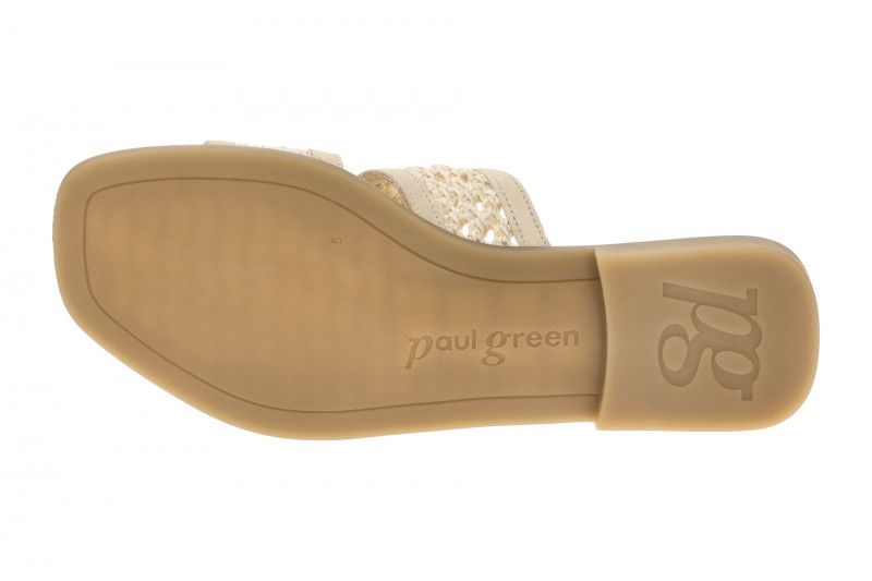 Paul Green Pantolette beige natur geflochten 6185