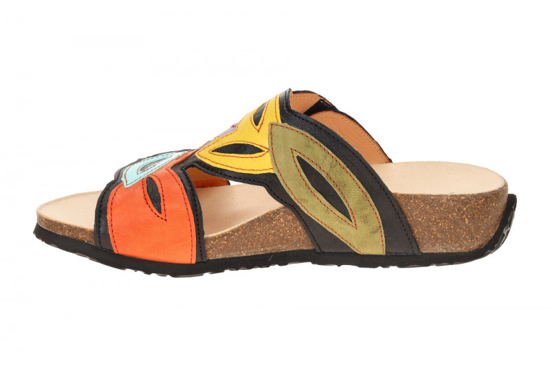 Think Mizzi Pantoletten schwarz bunt Oval 1283