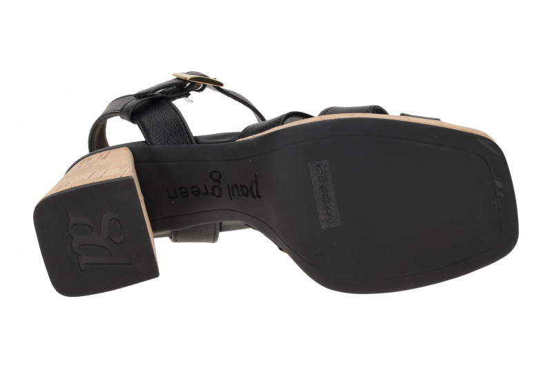 Paul Green Sandaletten schwarz Plateau 6073