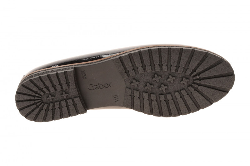 Gabor Schuhe Slipper blau Lack Velour Loafer 4005.01