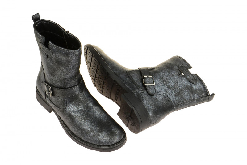 Geox Sofia Stiefel schwarz silber metallic