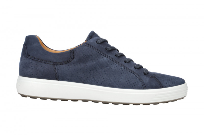 Ecco Soft 7 Schuhe Sneaker blau Nubuck 470264