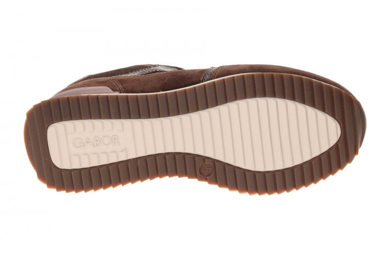 Gabor Schuhe Retro Sneakers braun Velour Samt 6002.03.003