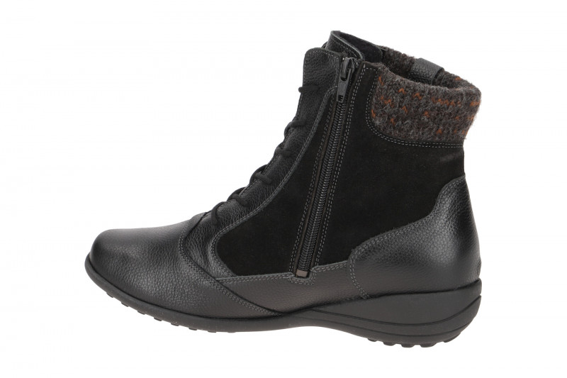 Waldläufer Katja Warmfutter Stiefeletten schwarz K-Weite