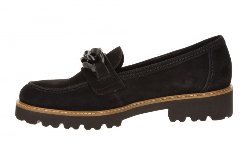 Gabor Fashion Schuhe Slipper schwarz Velour 4013.01.001