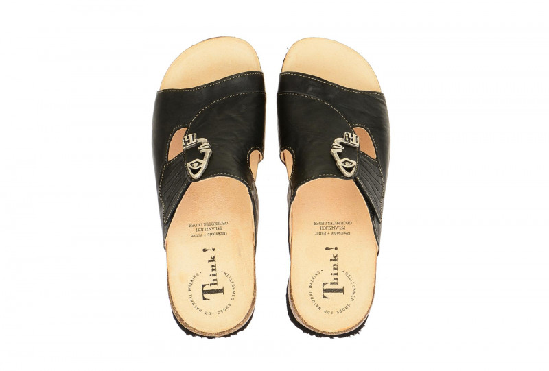 Think Mizzi Pantoletten schwarz Klett 124