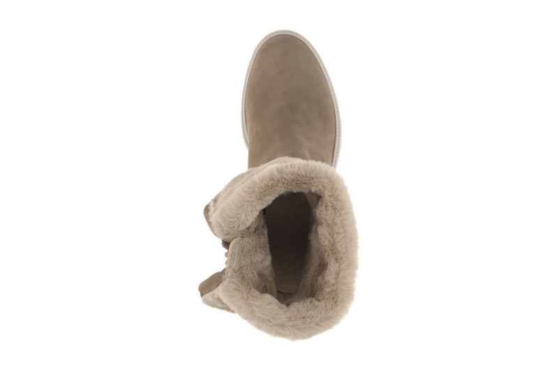 Gabor Stiefel grau fango Fellkragen gekrempelt 8021.04.005