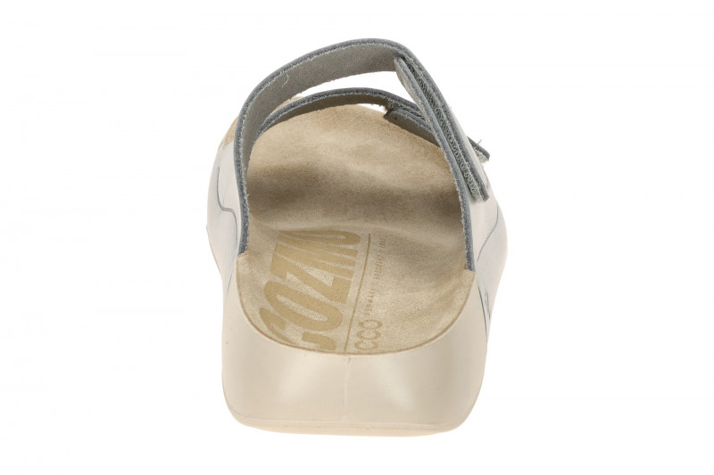 Ecco Cozmo Pantolette silber grau metallic Klett 206823