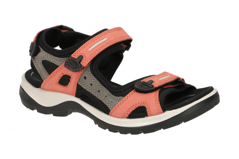 Ecco Offroad Damen Sandale orange grau