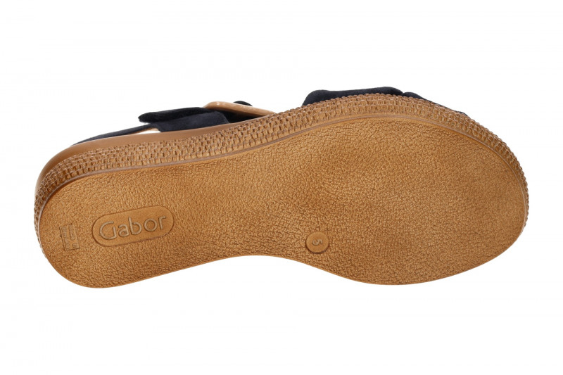 Gabor Plateau Sandale blau atlantik Samt 64.572.16