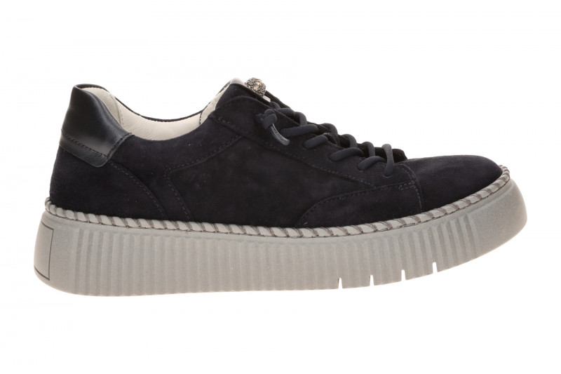 Gabor Schuhe blau Plateau Sneakers Strass-Schmuck 73.243.16