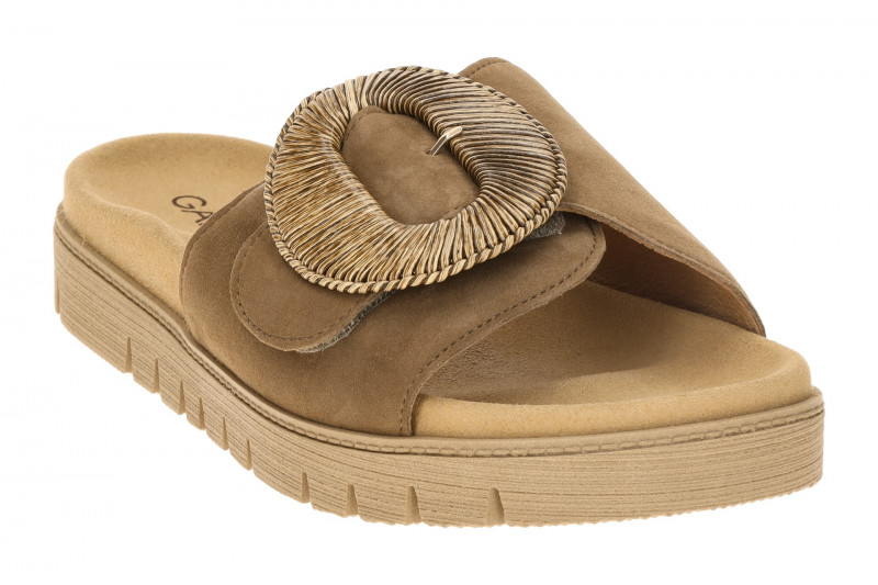 Gabor Pantolette braun peanut Velour 83.742.14