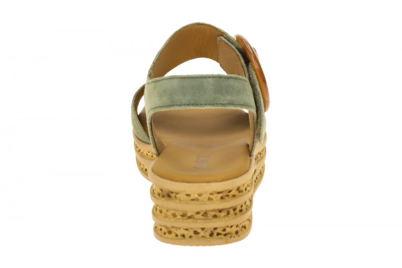 Gabor Sandalen grün Velour Kork 84.550.19