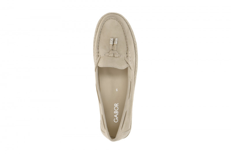 Gabor Slipper Mokassin beige Bootsschuh 85.223.12