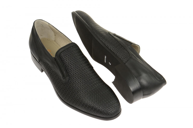 Bello Herren Slipper schwarz nero BL204
