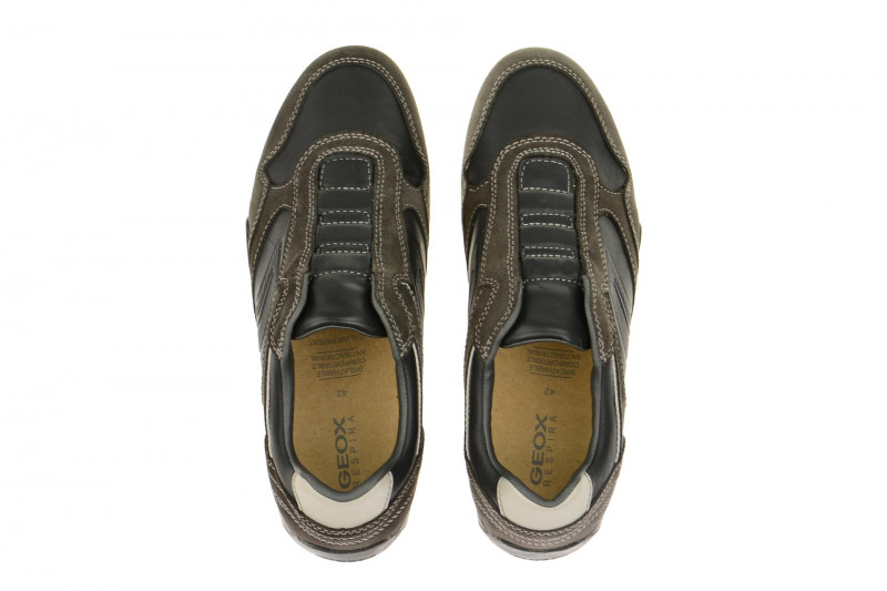 Geox Snake Slipper schwarz grau U3407J