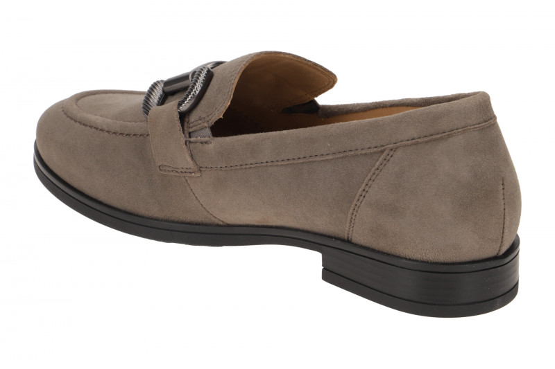 Gabor Schuhe Slipper grau Velour G-Weite 32.422.20