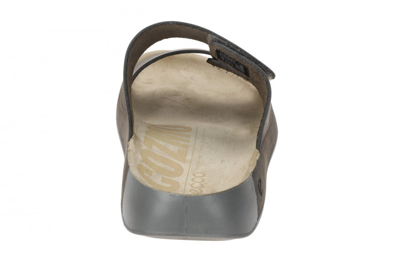 Ecco Cozmo Herren Pantolette grau steel Klett 500904