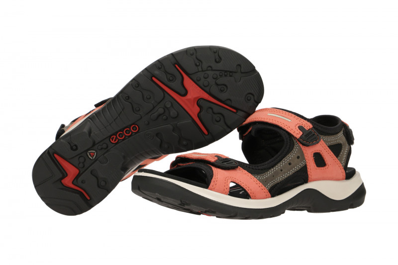 Ecco Offroad Damen Sandale orange grau