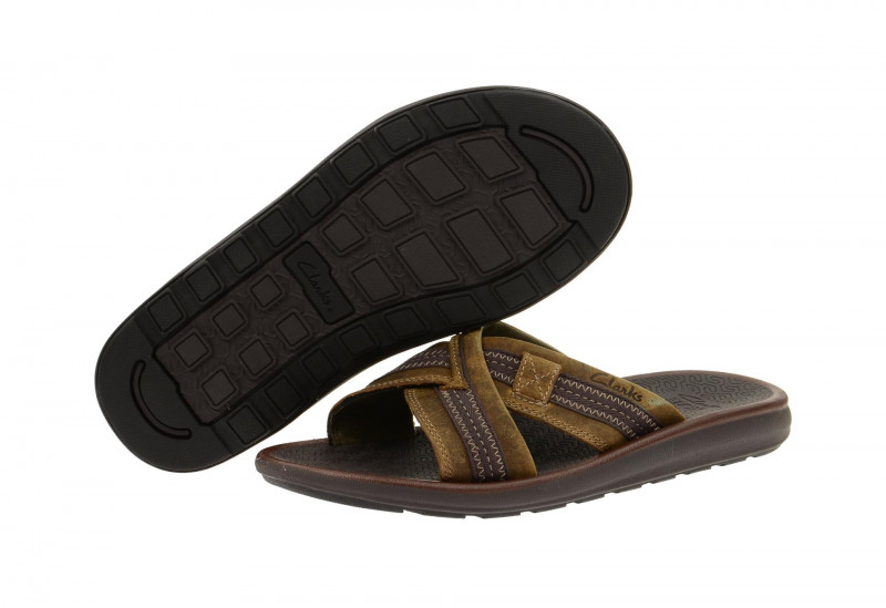 Clarks Kernick Pantoletten braun