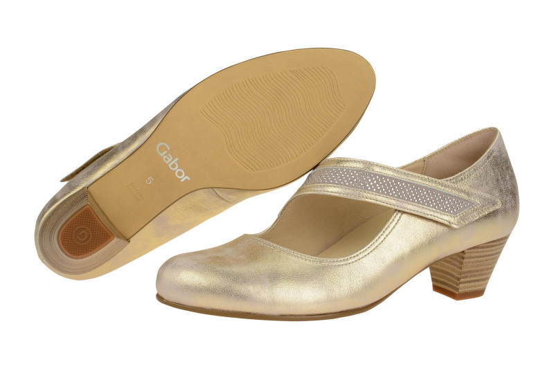 Gabor Pumps beige gold H-Weite 66.147.63