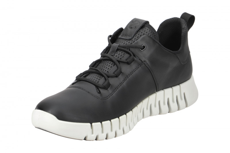 Ecco Gruuv Schuhe schwarz weiß Herren Sneakers 525204