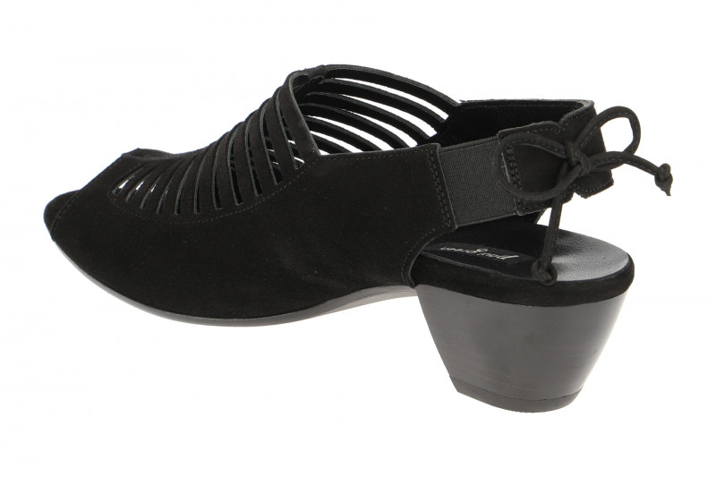 Paul Green Sandaletten schwarz Samt Velour 6589