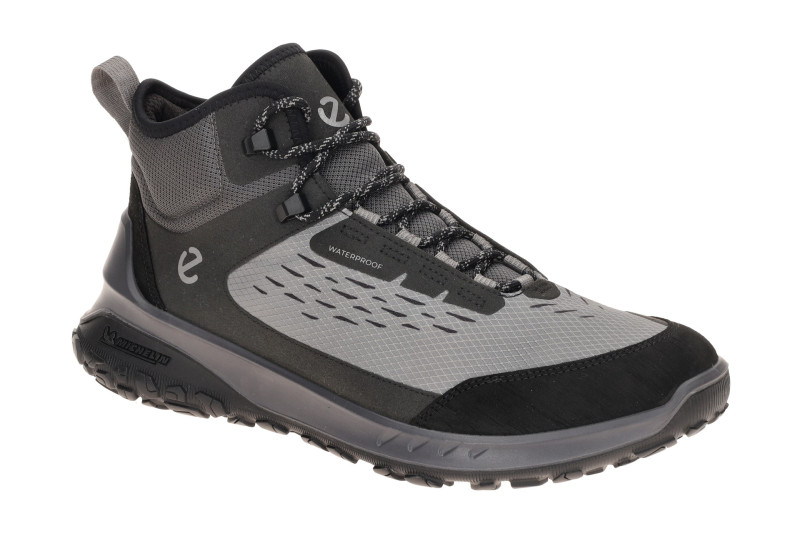 Ecco Ult-Trn Mid Schuhe Sneaker grau schwarz Waterproof 824374