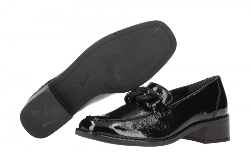 Paul Green Schuhe Slipper schwarz Lack 1048