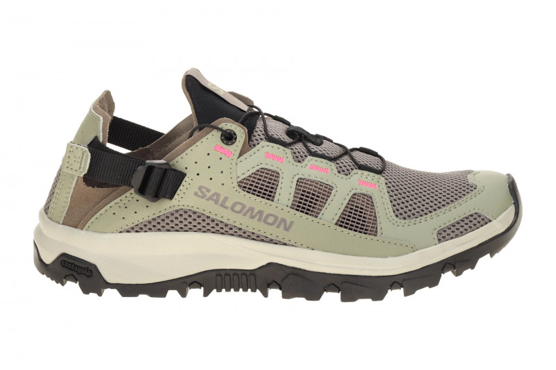 Salomon Techamphibian 5 Schuhe grau grün Damen 491106