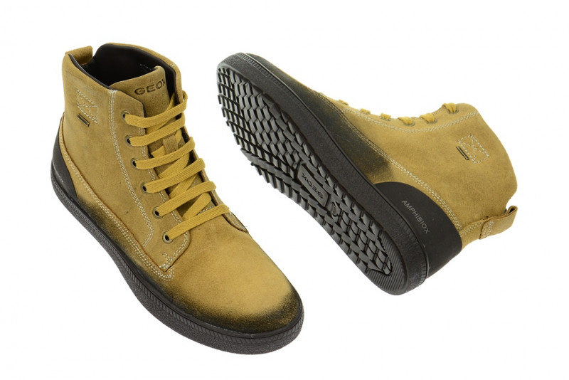 Geox Damen Stiefel gelb schwarz wasserdicht