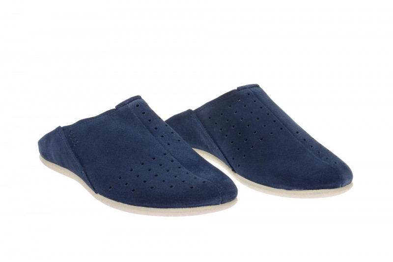 Ecco Easy M Schuhe blau Slipper Pantolette 2in1