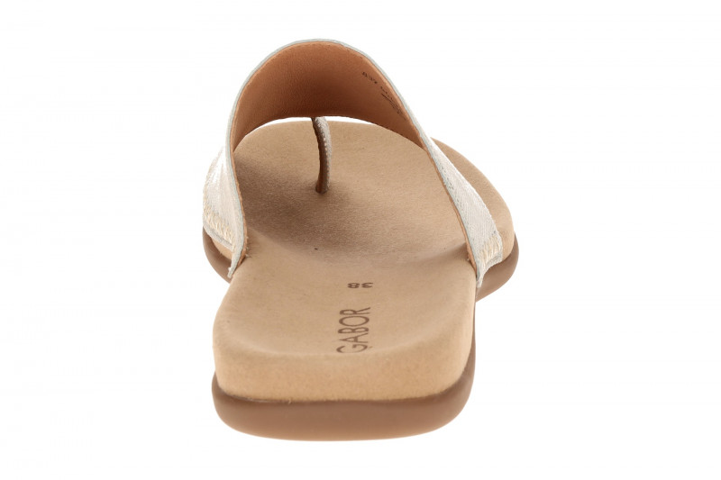 Gabor Zehentrenner Pantolette Leo metallic grau 83.700.60