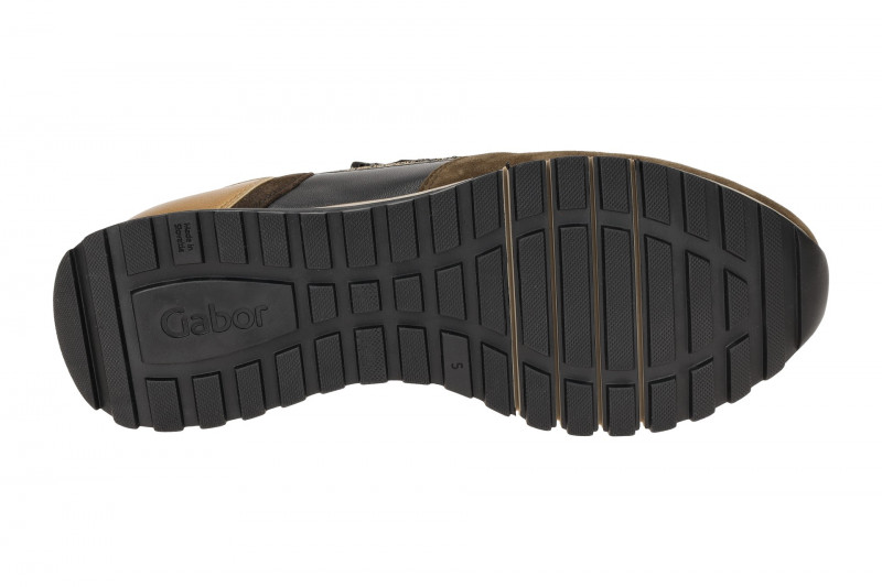 Gabor comfort Sneaker schwarz grün gold metallic H-Weite 76.378.63