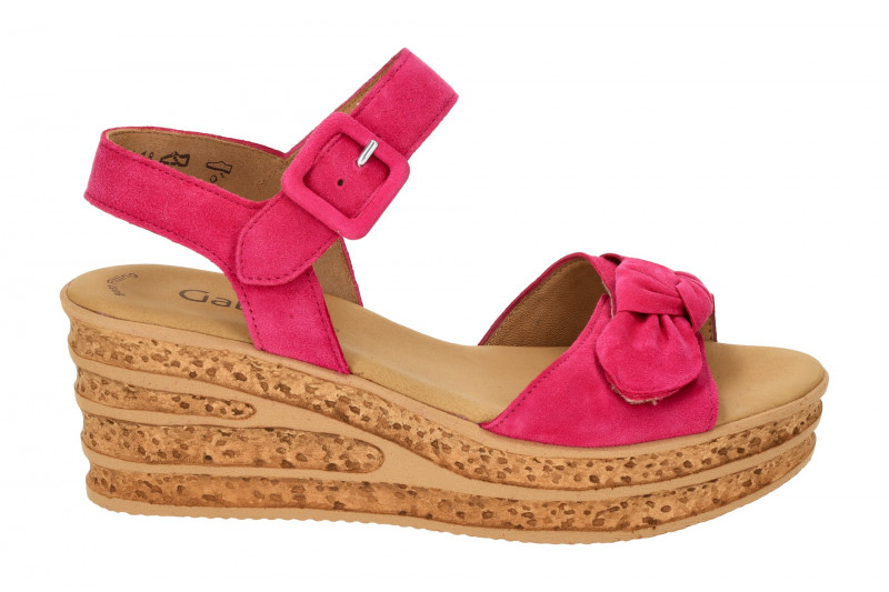 Gabor Plateau Sandale pink Velour 64.653.10