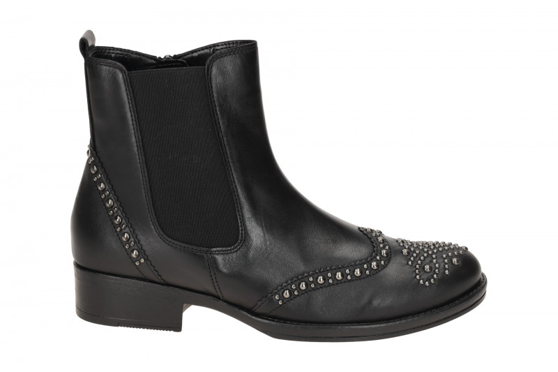 Gabor Chelsea Stiefelette schwarz Nieten 51.606.27
